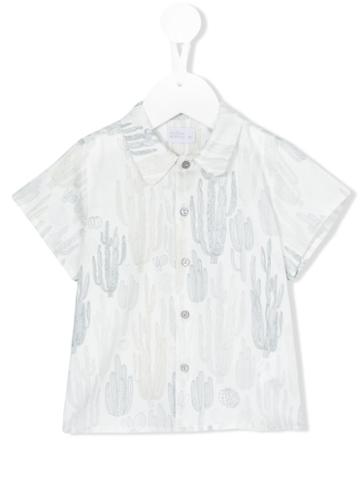 Violeta E Federico - Cactus Print Shirt - Kids - Cotton - 6 Mth, Green