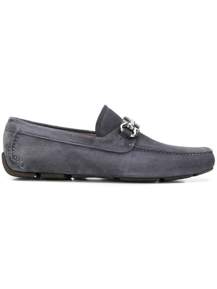 Salvatore Ferragamo Gancio Horsefit Loafers - Grey