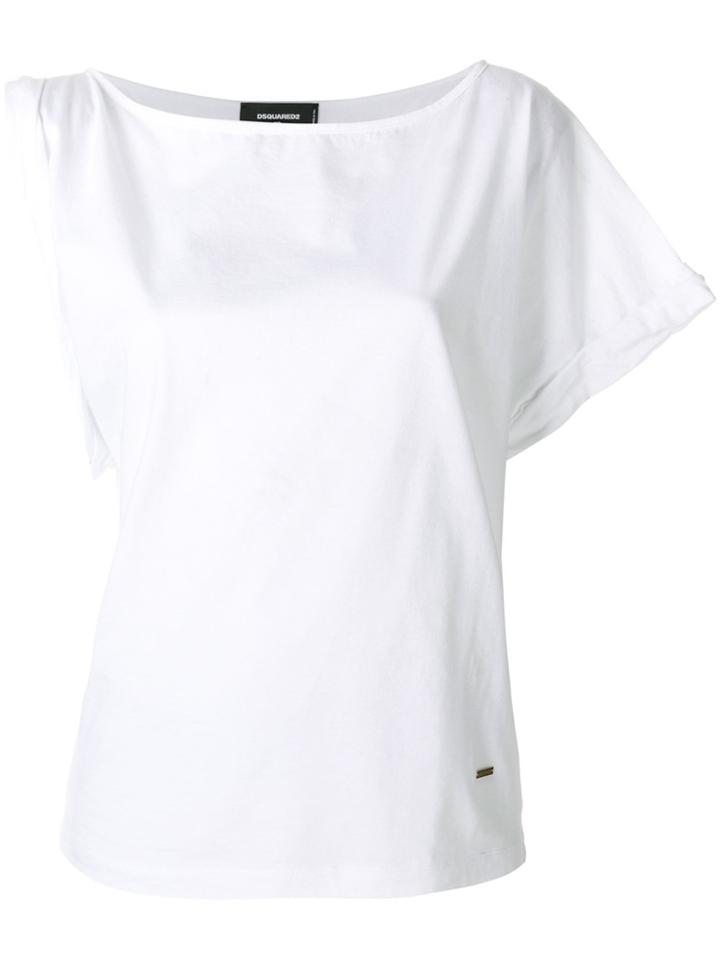 Dsquared2 Asymmetric Sleeve T-shirt - White