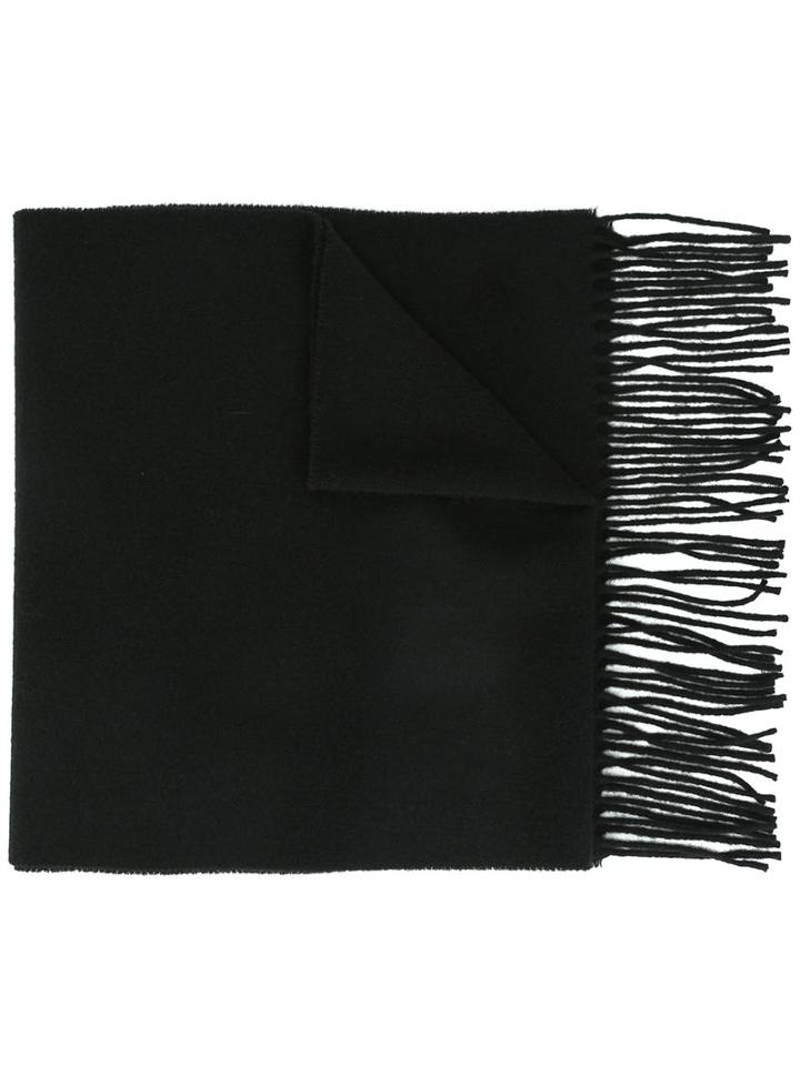 Moschino Varsity Logo Scarf, Men's, Black, Merino