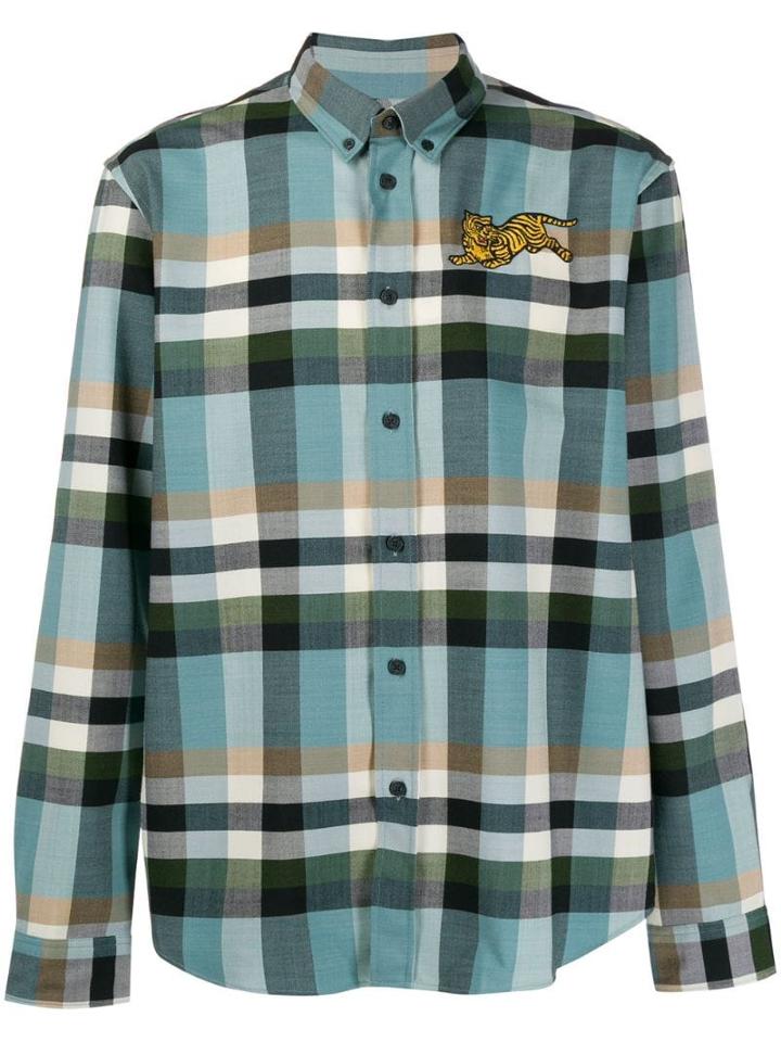 Kenzo Plaid Button-down Shirt - Blue