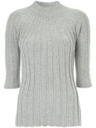 Des Prés Casual Ribbed Jumper - Grey