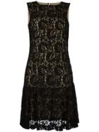 Moschino Lace Ruffled Dress - Black