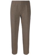 Piazza Sempione Checked Cropped Trousers - Brown