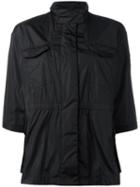 Moncler Cropped Sleeve Military Jacket, Women's, Size: 1, Black, Polyimide/polyamide