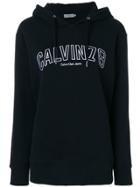 Calvin Klein Logo Embroidered Hoodie - Black
