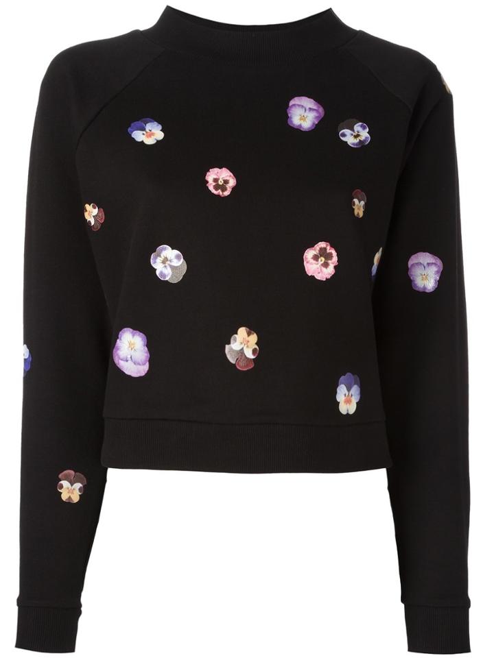 Christopher Kane Flower Panel Sweatshirt - Black