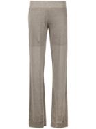 Cruciani - Flared Trousers - Women - Linen/flax - 42, Women's, Nude/neutrals, Linen/flax