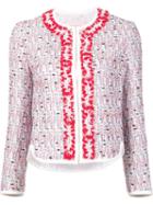Giambattista Valli Tweed Jacket, Women's, Size: 40, White, Cotton/viscose/virgin Wool/polyester