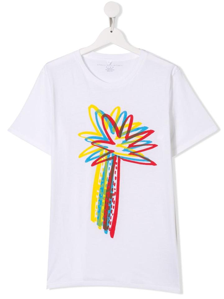 Stella Mccartney Kids Teen Graphic Palm T-shirt - White