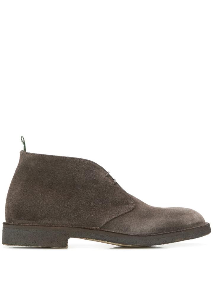 Green George Lace-up Ankle Boots - Grey