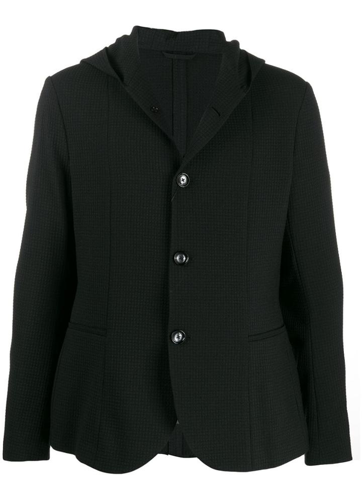 Emporio Armani Textured Casual Blazer - Black