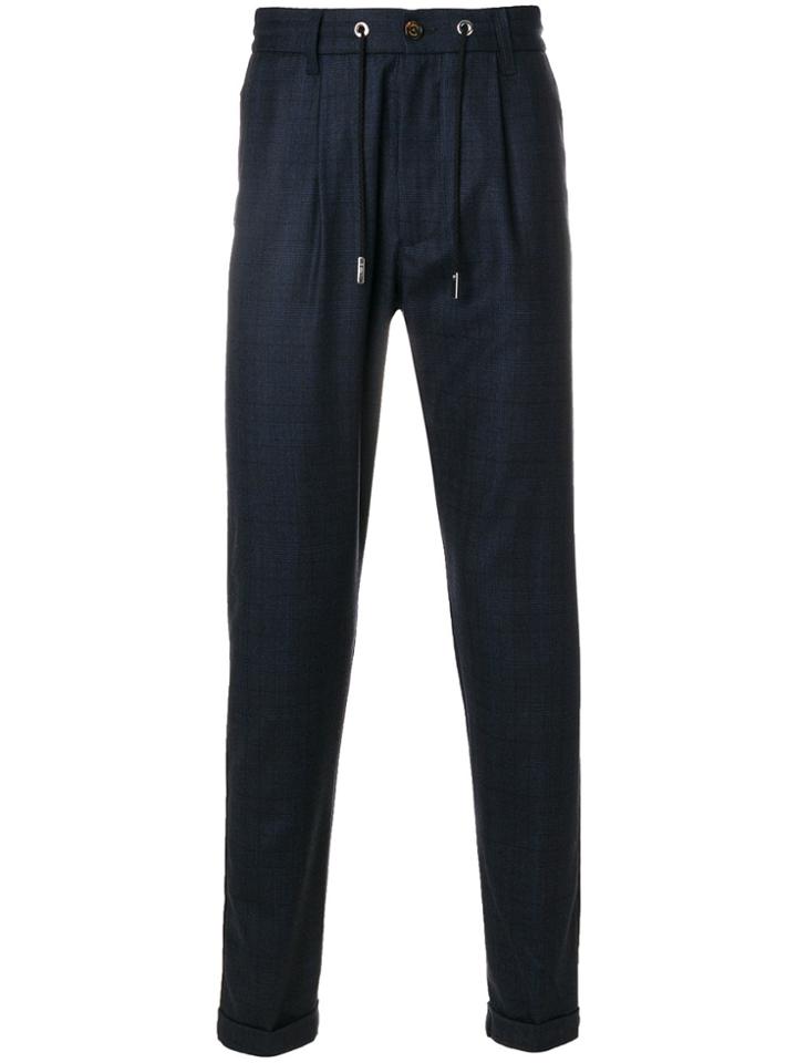 Eleventy Drawstring Trousers - Blue