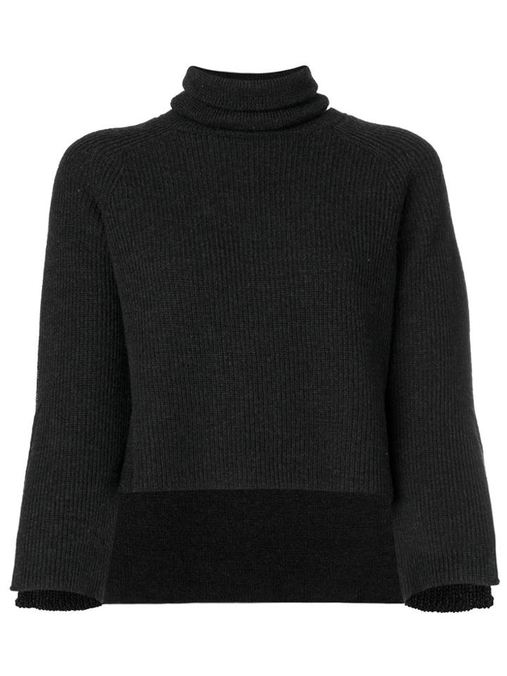 Federica Tosi Knitted Roll-neck Sweater - Black