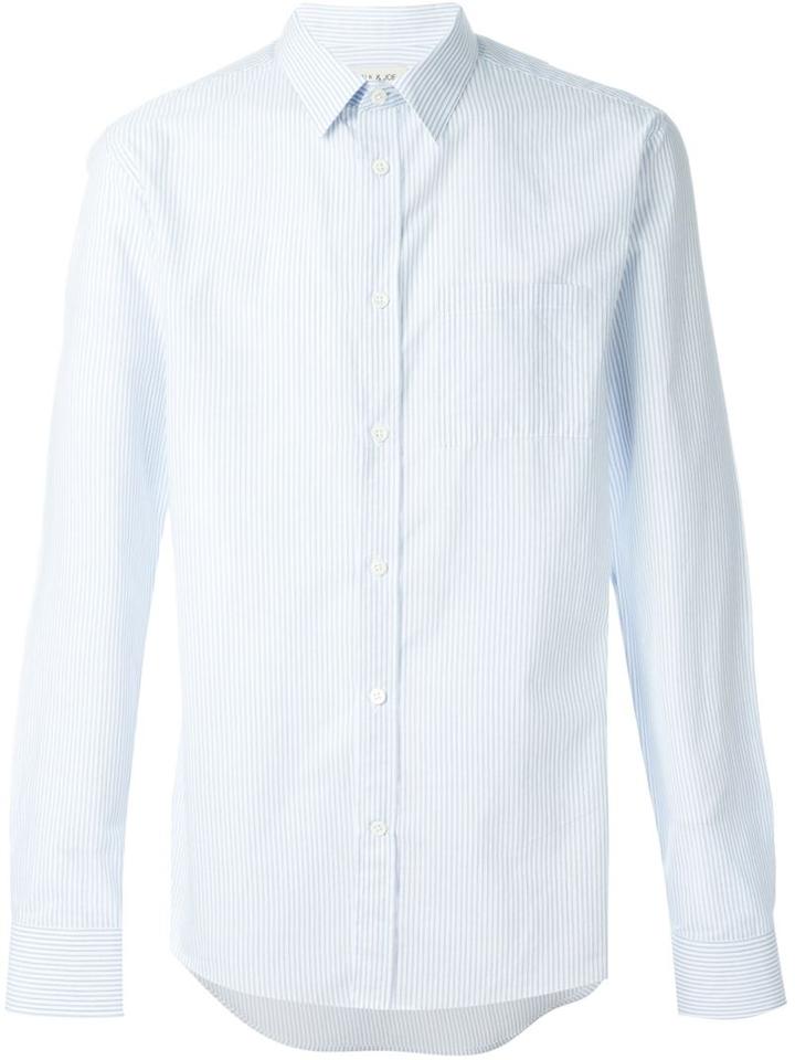 Paul & Joe Fine Stripe Shirt, Men's, Size: M, Blue, Cotton