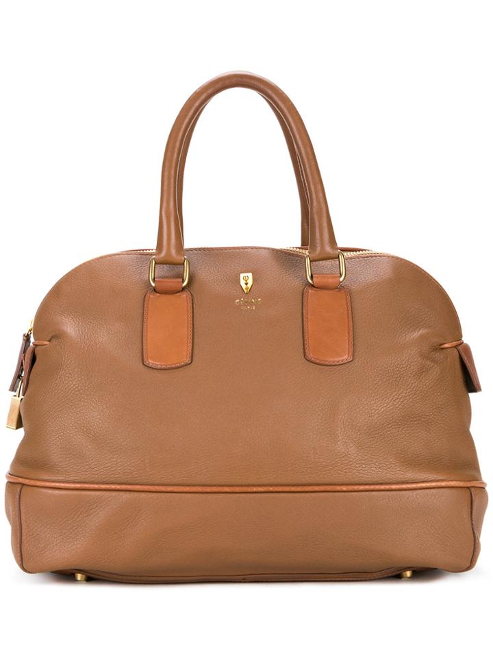 Céline Vintage Celine Top Handle Tote Bag - Brown