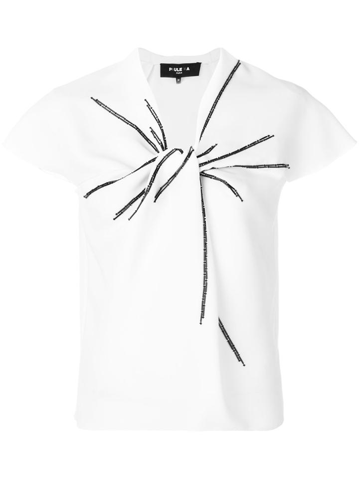 Paule Ka Bead-embellished Top - White