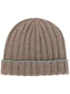 Brunello Cucinelli Cashmere Knitted Hat, Men's, Size: Medium, Grey, Cashmere