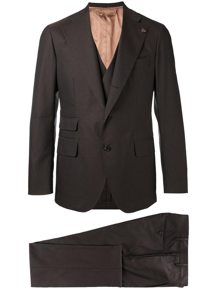 Gabriele Pasini - Three-piece Suit - Men - Cotton/nylon/spandex/elastane/viscose - 50, Brown, Cotton/nylon/spandex/elastane/viscose