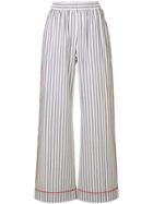 Dolce & Gabbana Striped Wide Leg Trousers - White