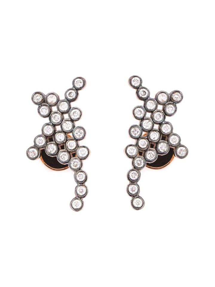 Yannis Sergakis 18k Gold And Diamond Stud Earrings