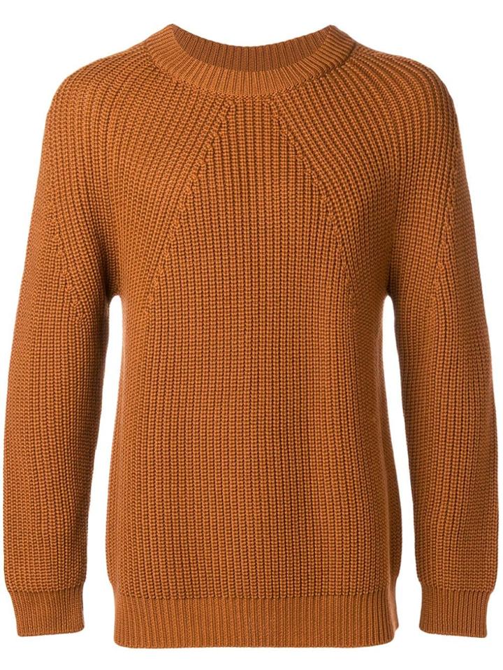 Batoner Ribbed Fisherman's Jumper - Brown