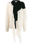 Msgm Fringed Knit Jumper - Black