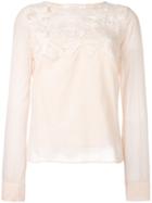 See By Chloé Guipure Lace Blouse - Pink & Purple