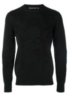Alexander Mcqueen Stitched Skull Jumper, Men's, Size: Large, Black, Wool/spandex/elastane/polyamide