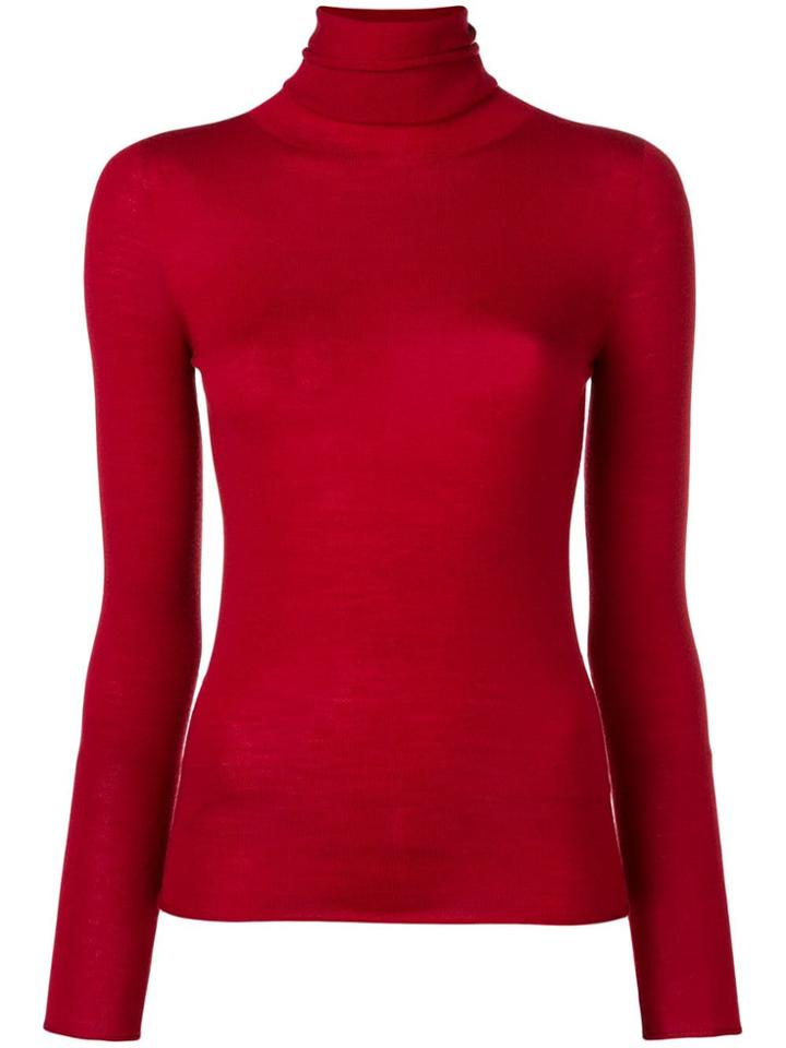 Zanone Turtleneck Jumper - Red