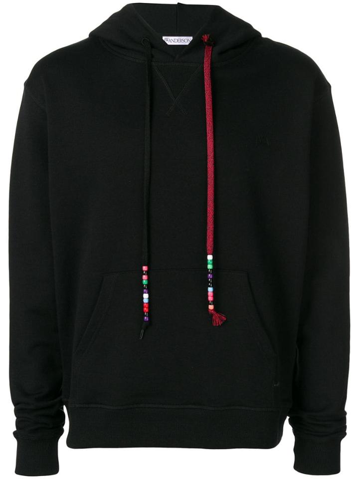 Jw Anderson Bead-embellished Hoodie - Black