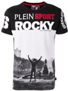 Plein Sport Graphic Print T-shirt, Men's, Size: Xl, Black, Cotton