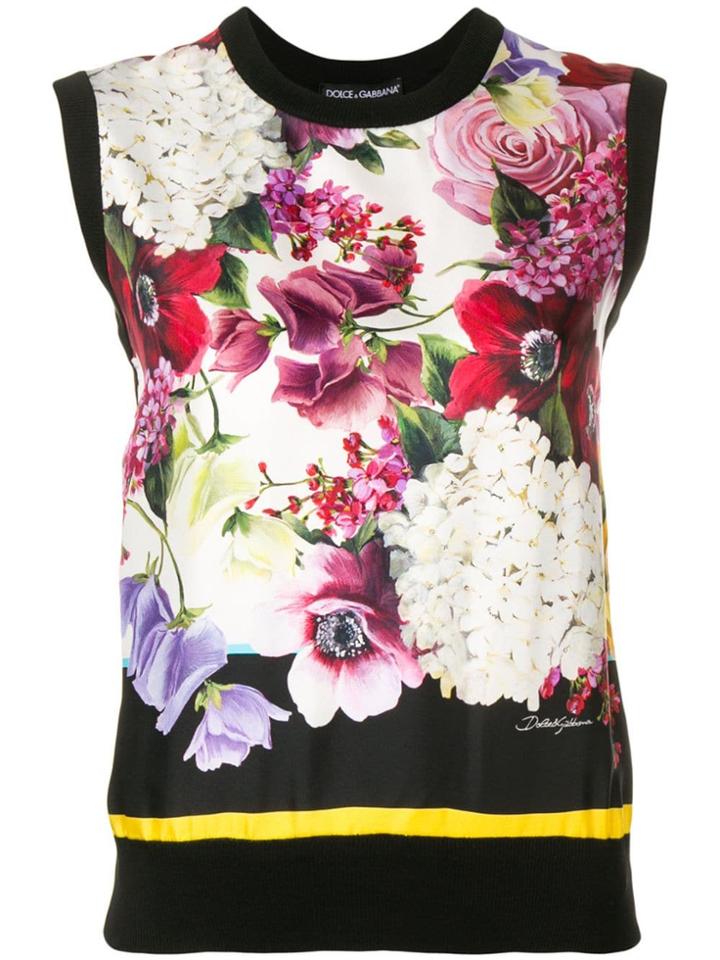 Dolce & Gabbana Floral Vest Top - White