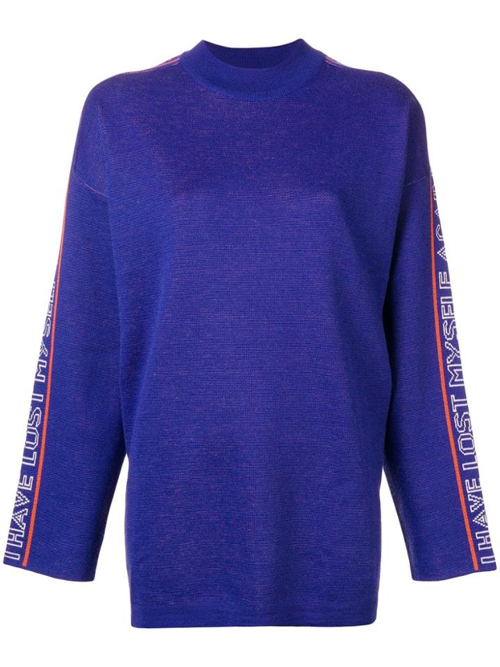 Msgm I Have Lost Myself Jumper - Blue