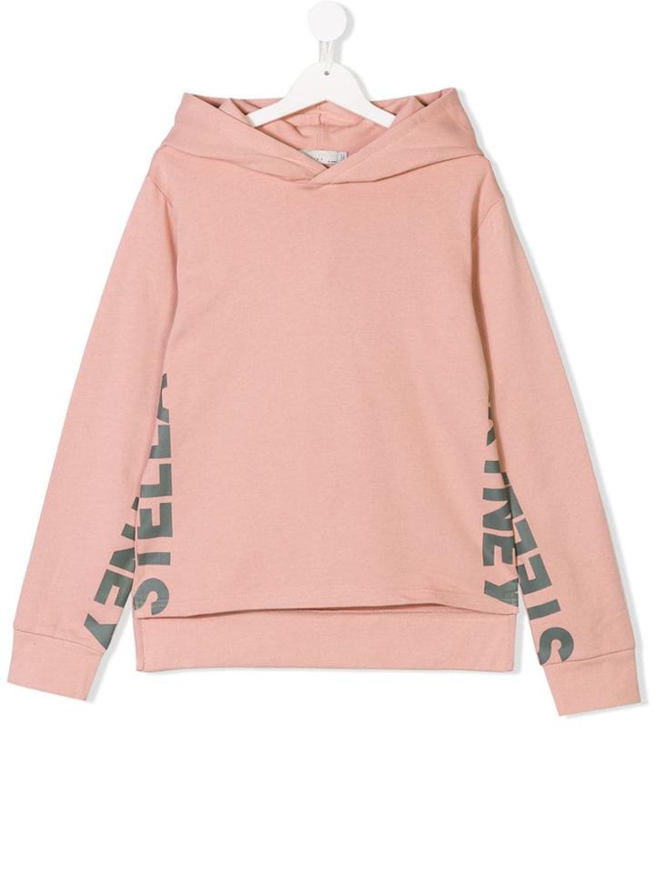 Stella Mccartney Kids Teen Printed Logo Hoodie - Pink & Purple