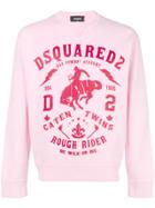 Dsquared2 Print Jersey Sweater - Pink & Purple