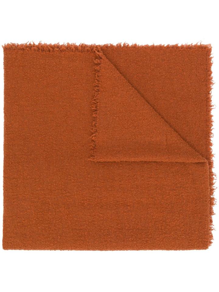 Faliero Sarti Frayed Edges Scarf - Yellow & Orange
