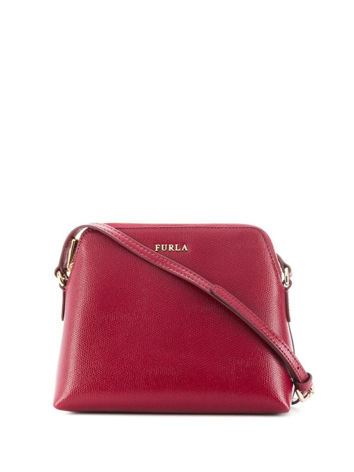 Furla Logo Plaque Crossbody Bag - Red