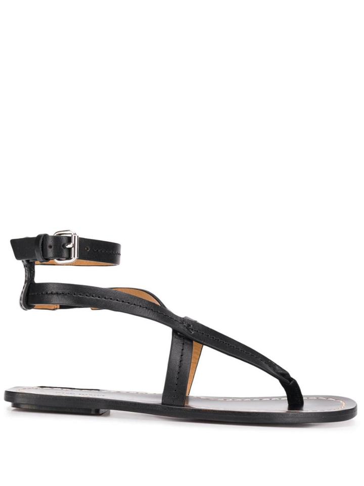 Isabel Marant Flat Strappy Sandals - Black
