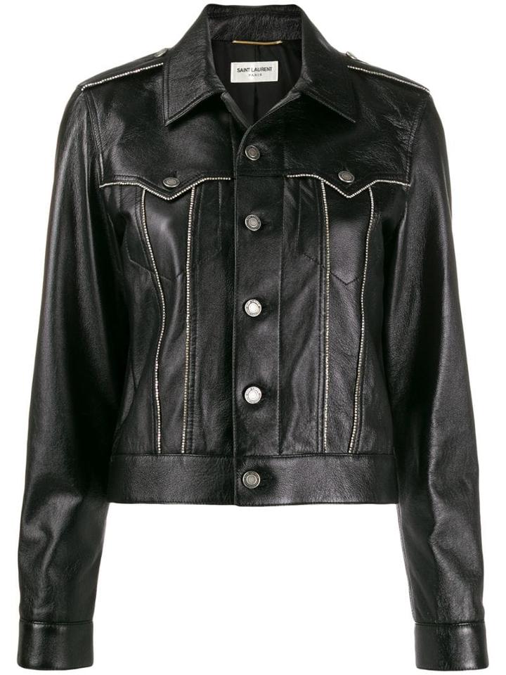 Saint Laurent Crystal Embellished Jacket - Black