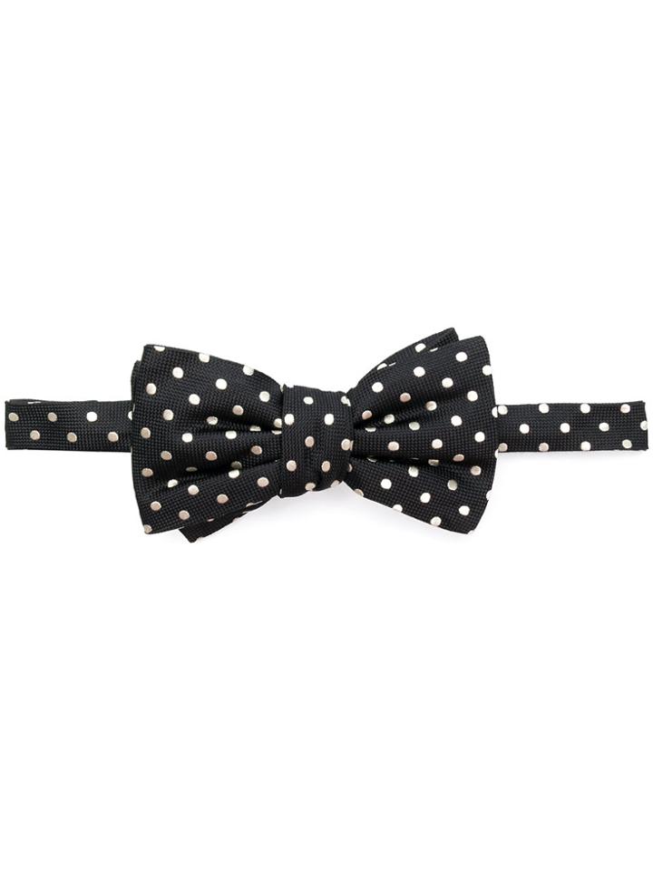 Alexander Mcqueen Polka Dot Bow Tie - Black