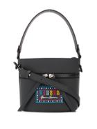 Versus Embroidered Bucket Bag - Black