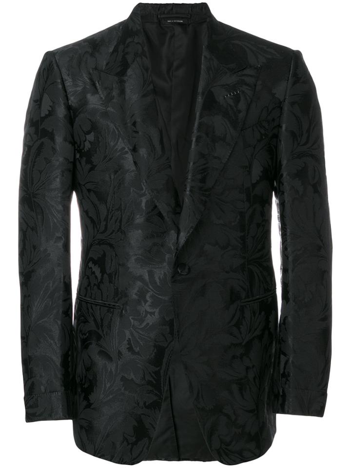 Tom Ford Jacquard Smoking Jacket - Black