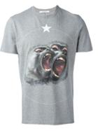Givenchy Baboon Print T-shirt, Men's, Size: Xs, Grey, Cotton