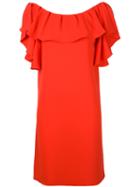 P.a.r.o.s.h. - Frill Dress - Women - Polyester - S, Red, Polyester