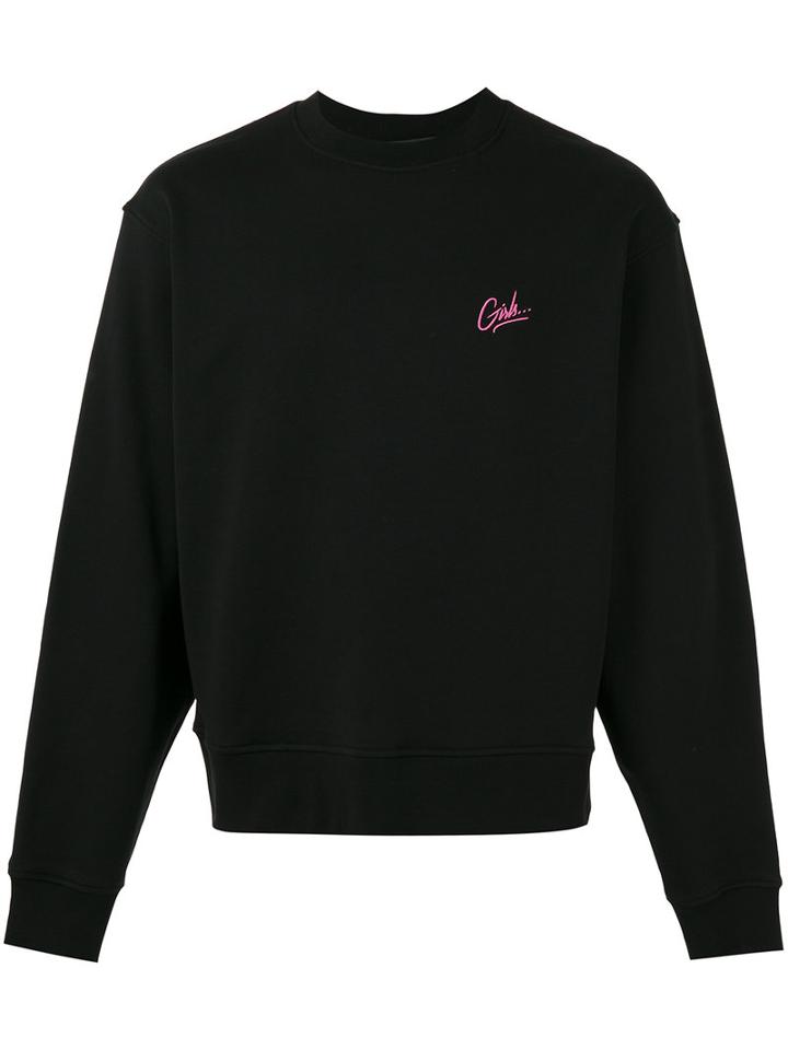 Alexander Wang Embroidered Sweatshirt, Men's, Size: 48, Black, Cotton