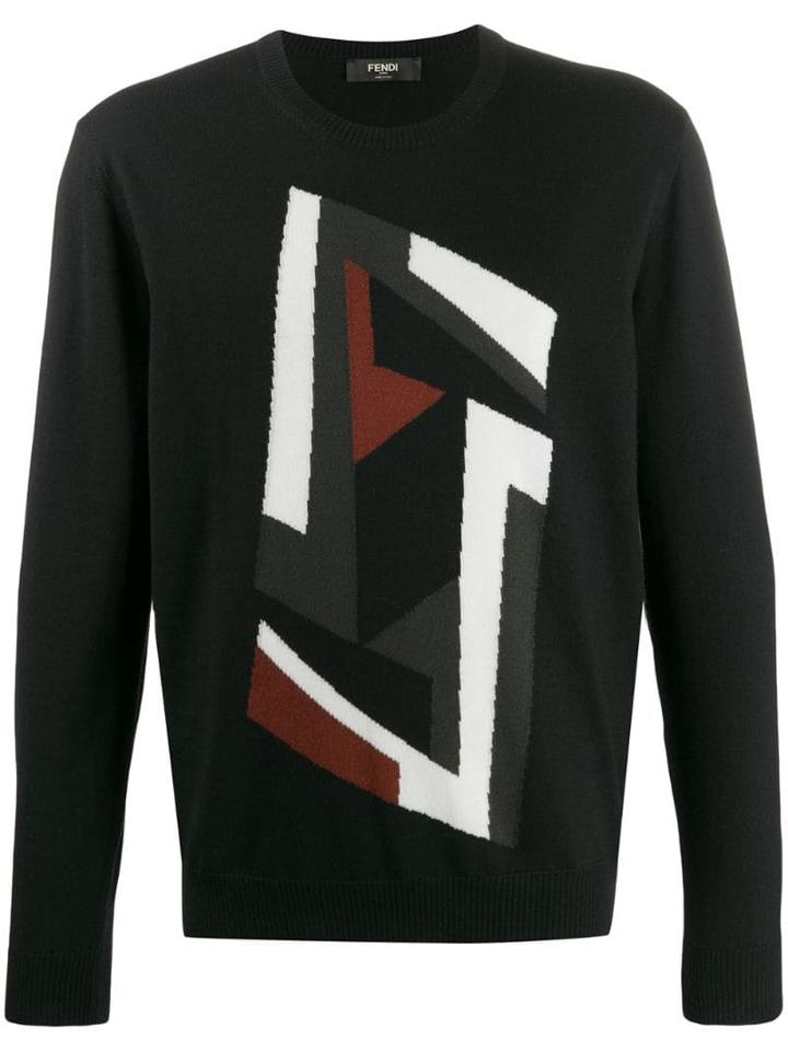 Fendi Ff Monogram Jumper - Black
