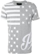 Philipp Plein Print T-shirt, Men's, Size: Large, Grey, Cotton