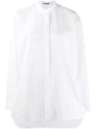 Jil Sander Oversized Collarless Shirt - White