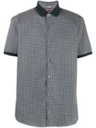 Michael Michael Kors Printed Shortsleeved Shirt, Men's, Size: Small, Blue, Cotton
